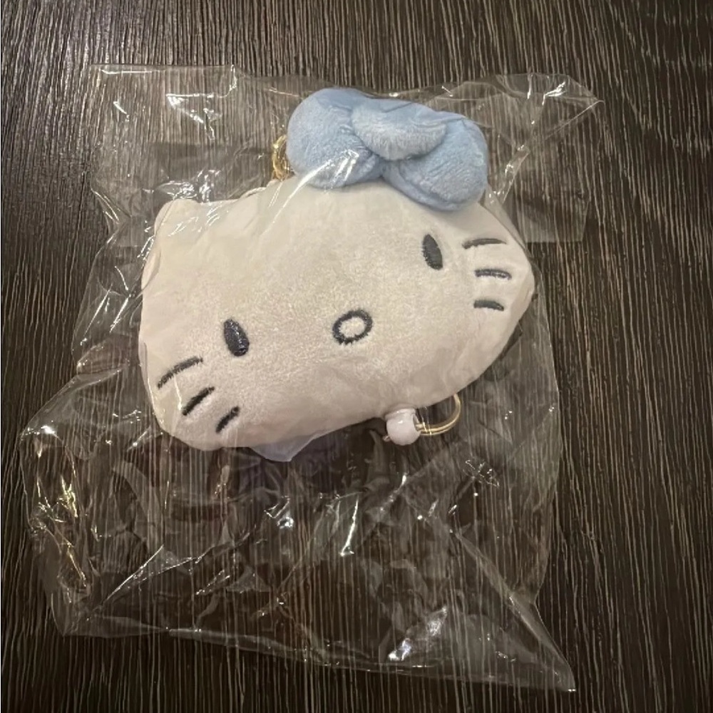 Hello Kitty Retractable Card Holder Set with Badge Reels Japan Imported NEW